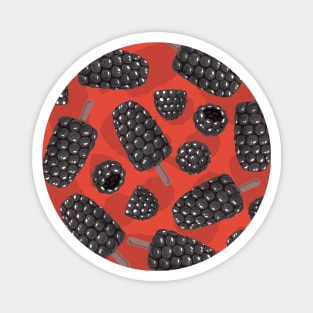 Blackberry and blackberry ice cream pattern Magnet